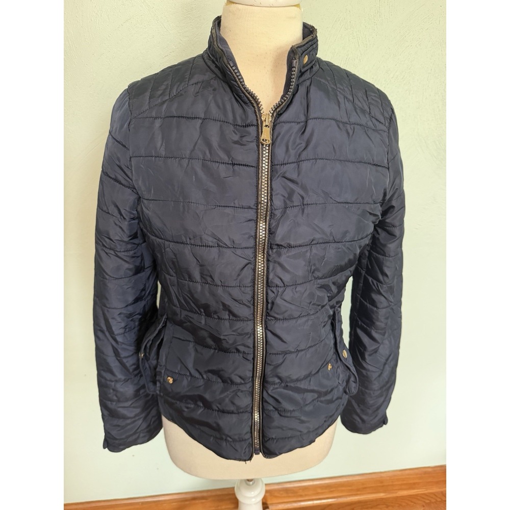 Ci Sono by Cavalini Women Navy Blue Quilted Puffer Jacket NYJK379 L